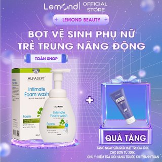 Bọt vệ sinh phụ nữ AFLFASEPT Intimate Foam Wash, Chiết xuất trà xanh kết hợp với vitamin E cho cảm giác tươi mát