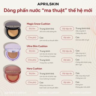 Phấn Nước April Skin Black Magic Snow Cushion