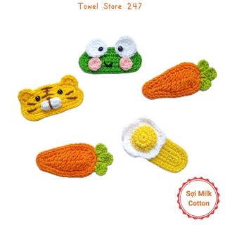 Kẹp tóc handmade bằng len, xinh xắn nhiều họa tiết cho bé