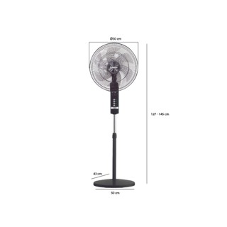 Quạt đứng cao cấp Rapido RWF-20AHD, điều khiển từ xa, mà hình LED hiển thị, lưu lượng gió lớn, bảo hành 12 tháng