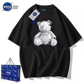 Áo Thun Nam Tay Lỡ Mùa Hè Cổ Tròn In Họa Tiết Gấu 3D Tráng Gương Dáng Rộng Thời Trang Zenkonu TOP NAM 323V2