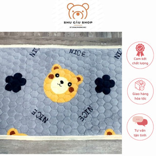 Thảm Lông Cừu cho bé đi học bán trú( kích thước 60x120cm) siêu ấm, dày dặn , có chun 4 góc
