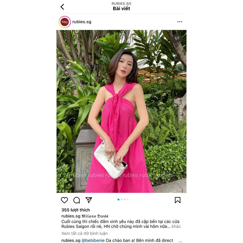 Đầm Rubies Rubies Freesize MÀU VÀNG