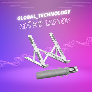 Giá đỡ laptop-PRAMI- gấp gọn dùng cho nhiều máy từ 11-17 inch, có thể điều chỉnh nhiều mức độ, chất liệu hợp kim