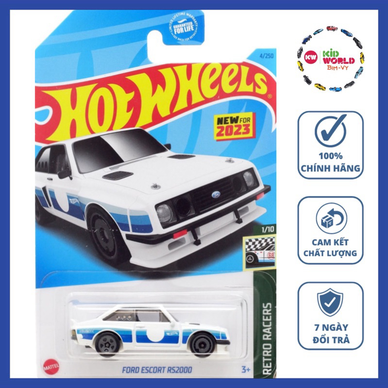 Xe mô hình Hot Wheels basic Ford Escort RS2000 HKG25.