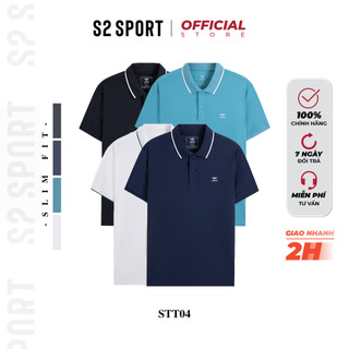 Áo Polo Nam Thể Thao S2 SPORT Áo Thun cổ bẻ phối line màu năng động Cotton CVC cao cấp co giãn chống nhăn - SBTT04