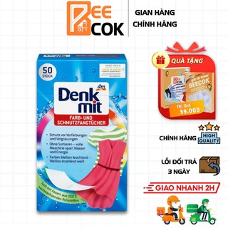 Giấy hút màu chống phai màu quần áo Denkmit hộp 50 tờ