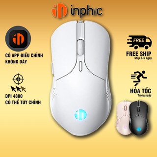 Chuột gaming máy tính Yindiao INPHIC PB1 có dây cho game thủ văn phòng màu trắng chơi LOL Valorant PUBG