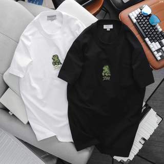 Áo Thun Nam Nữ Form Rộng Rãi Hình Thêu Khủng Long Phong Cách Nhẹ Nhàng Cá Tính Chất Liệu Vải Cotton Khô Mềm Mịn Mướt
