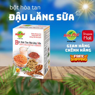 Bột hòa tan đậu lăng sữa hùng phát hộp 340gr thơm ngon và bổ dưỡng 100% nguyên liệu thật