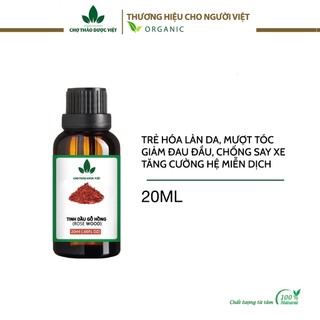 Tinh dầu Gỗ Hồng 20ml, cao cấp nhập khẩu, hương thơm tự nhiên, cân bằng cảm xúc, an thần, ngủ ngon - Chợ Thảo Dược Việt