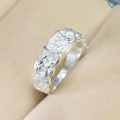 Nhẫn bạc nam chữ Lộc sang trọng hình rồng NNA0627 - Trang Sức TNJ