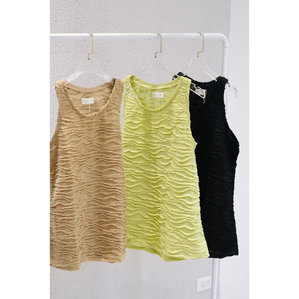 Cotton GUU | Áo Basic Cotton Sóng 3D