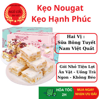 Kẹo hạnh phúc - kẹo nougat hạnh phúc - kẹo bông tuyết hạt dẻ - kẹo hạnh nhân hàng chính hãng bibizan - ngucoc_anvat