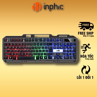 Bàn phím máy tính gaming YINDIAO RK300 có dây led RGB nhiều màu sắc 104 phím chơi game phù hợp cho dân văn phòng giá rẻ