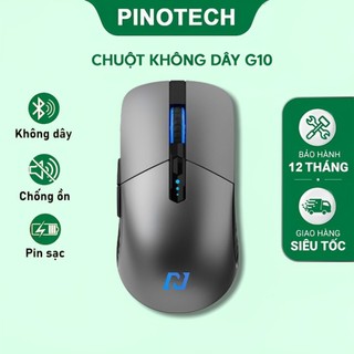 Chuột Không Dây Pin Sạc PINOTECH G10 Chống Ồn Kết Nối Bluetooth và Wireless  Pin 5 Tuần Cho Máy Tính Laptop  PC Tab Tivi