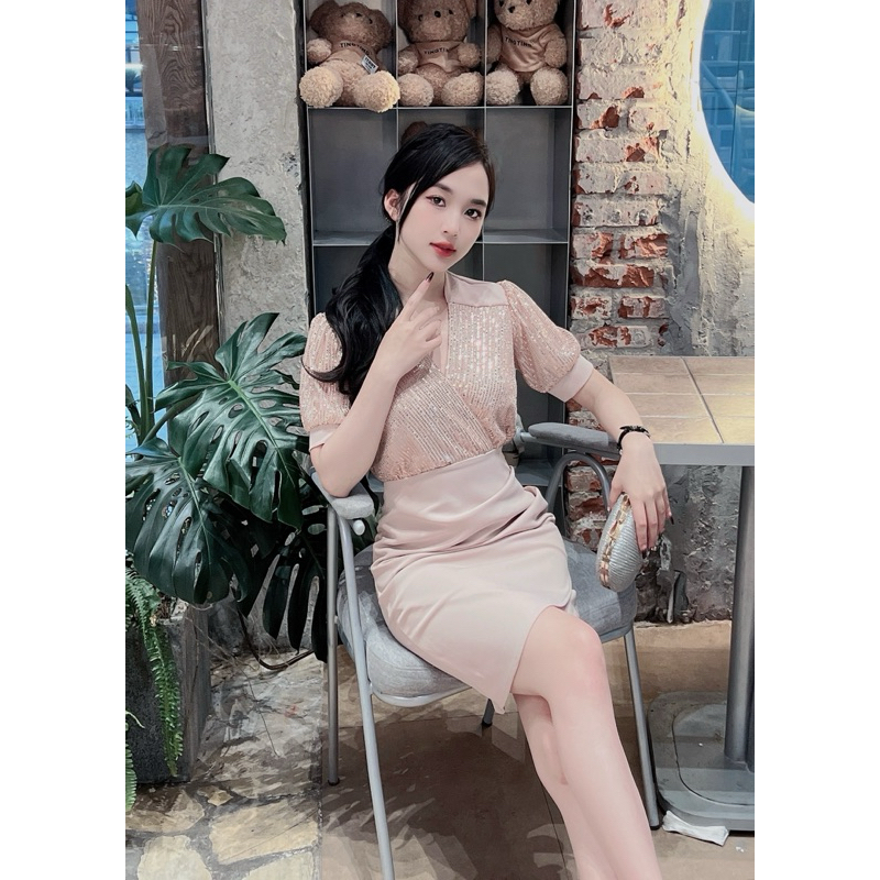 Váy body cổ chữ V sang chảnh cho dân công sở mã v88 (Hàng Hot bản gới hạn) - Hàng thiết kế | BigBuy360 - bigbuy360.vn