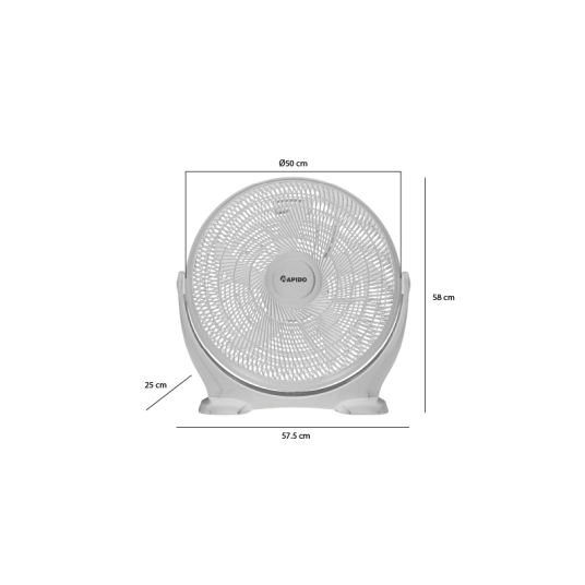 Quạt cây đứng Rapido RWF-16AHD, RWF-14AHD quạt sàn RWF-20AFM, 4 cấp tốc độ, 7 cánh, nút bấm cảm ứng