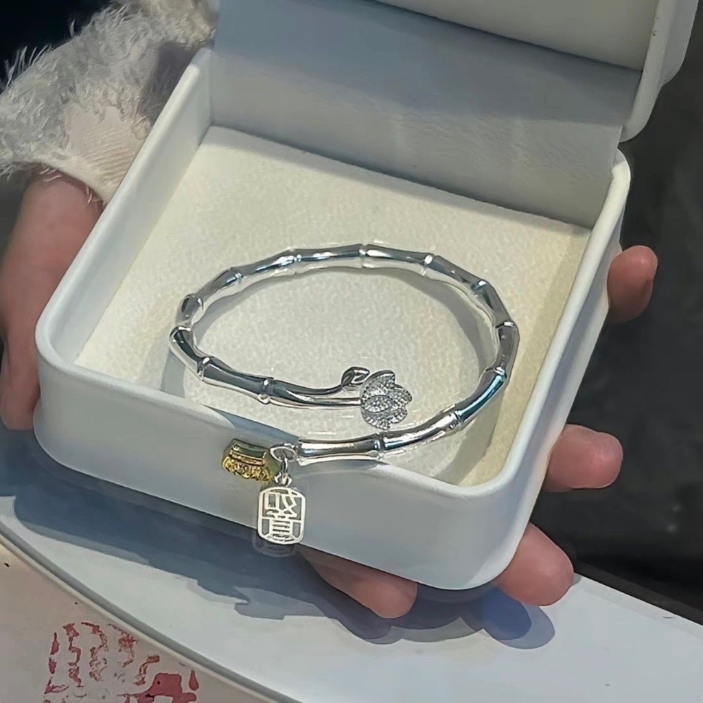 Vòng tay bạc - bạc S925 -hình cây trúc-HOPONO