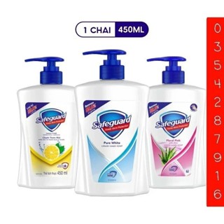 NƯỚC RỬA TAY SAFEGUARD SẠCH 99,9% VI KHUẨN & DỊU NHẸ CHO DA CHAI 450ML