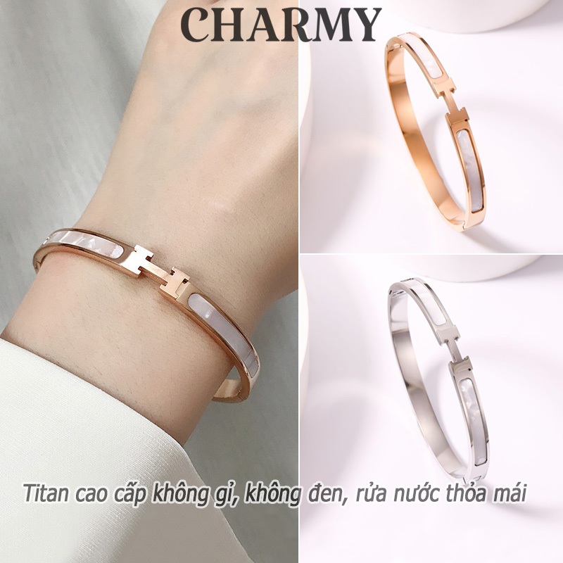 Vòng tay nữ titan cao cấp không gỉ VT34 sang trọng hiện đại