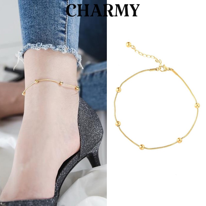 Lắc chân titan nữ không gỉ cao cấp thời trang VT22 - Charmy