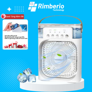 Quạt điều hoà mini, quạt hơi nước để bàn 3 chế độ gió dung tích bình chứa nước 600ml tích hợp đèn led