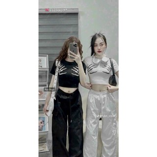 Set bộ quần túi hộp cotton lạnh&áo thun tăm gân