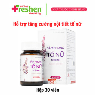 Viên nén Sâm Nhung Tố Nữ Tuệ Linh hỗ trợ tăng cường nội tiết tố nữ (Hộp 30 viên)