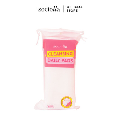 Bông Tẩy Trang Sociolla Daily Cleansing Pads Không Ngâm Tẩm Hóa Chất - Trơn Và Lưới 80 Miếng