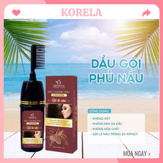 Dầu gội phủ nâu tăng bóng mượt 200ml chiết xuất thiên nhiên KORELA DG03