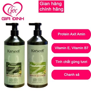 [Mã COSBAUH3 giảm 8% đơn 300K] Dầu Gội Xả KARSEELL BNC chiết suất từ Gừng ngăn ngừa rụng tóc, gàu, nấm ngứa 800ML
