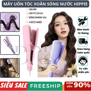Máy uốn tóc làm xoăn sóng nước, máy ép dập phòng hippie bản nâng cấp 32mm, tạo 1080 kiểu tóc siêu đẹp