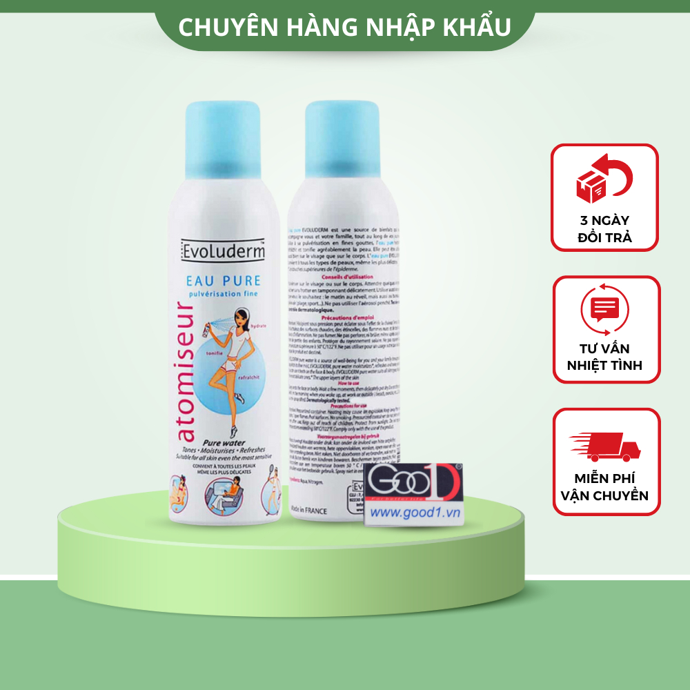 Xịt Khoáng Evoluderm Pháp 400ml