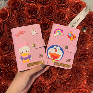 Vỏ bọc hộ chiếu Hồng pastel (free khắc tên, gắn 1 charm logo)
