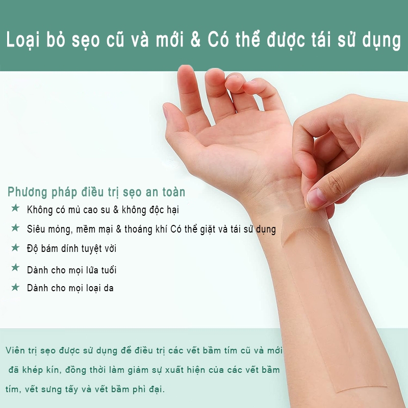 Miếng Dán Liền Sẹo Flushy Scar Tape - Miếng Dán Flushy Thảo Dược Hỗ Trợ Làm Mờ Da Sẹo, Phục Hồi Da