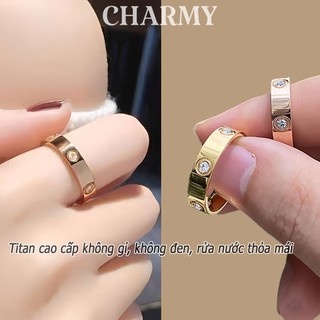 Nhẫn Titan đính đá không gỉ nữ cao cấp NT38 - Charmy