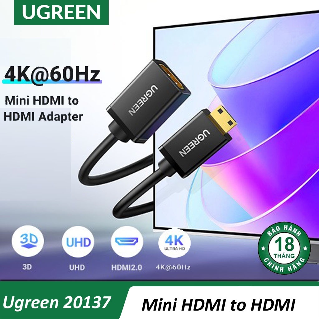 Cáp chuyển Mini HDMI to HDMI Ugreen 20137