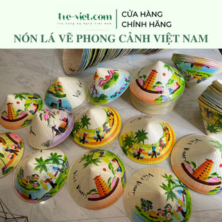Nón lá Huế vẽ trang trí decor phong cách đồng quê -  Nón lá Việt Nam