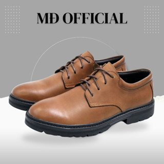  Giày da derby chunky thời trang MD G1144 da bò thật có may đế 
