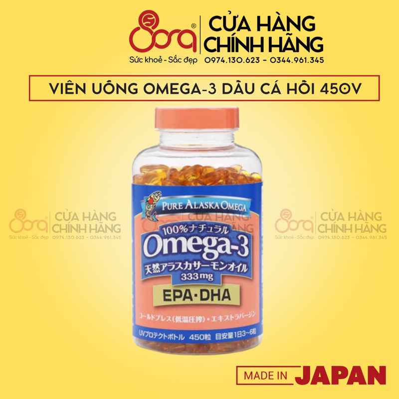 Viên uống Omega 3 dầu cá hồi Pure Alaska 450 viên