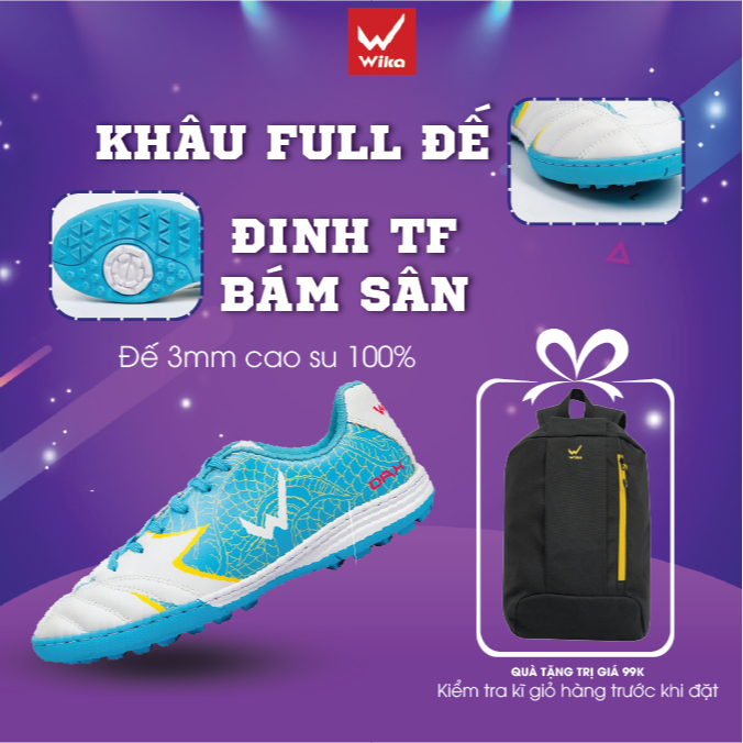Giày Đá Bóng Wika DragonX Chính Hãng,  Đệm Đế EVA Giảm Chấn , Êm Ái, Thấm Hút Mồ Hôi