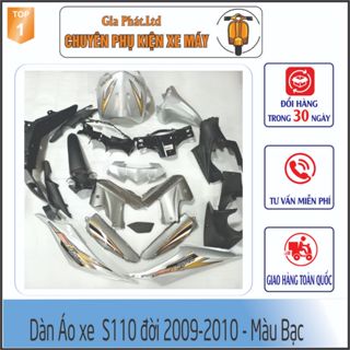 Bộ dàn áo xe WAVE S110 đời 2009 - 2010 và  RS110 màu BẠC, nhựa ABS nguyên sinh _ SPP-545 (8031)