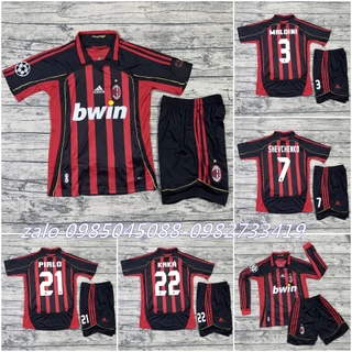QUẦN ÁO BÓNG ĐÁ CLB AC MILAN-BẢN 2007-VẢI GAI THÁI SIÊU CẤP