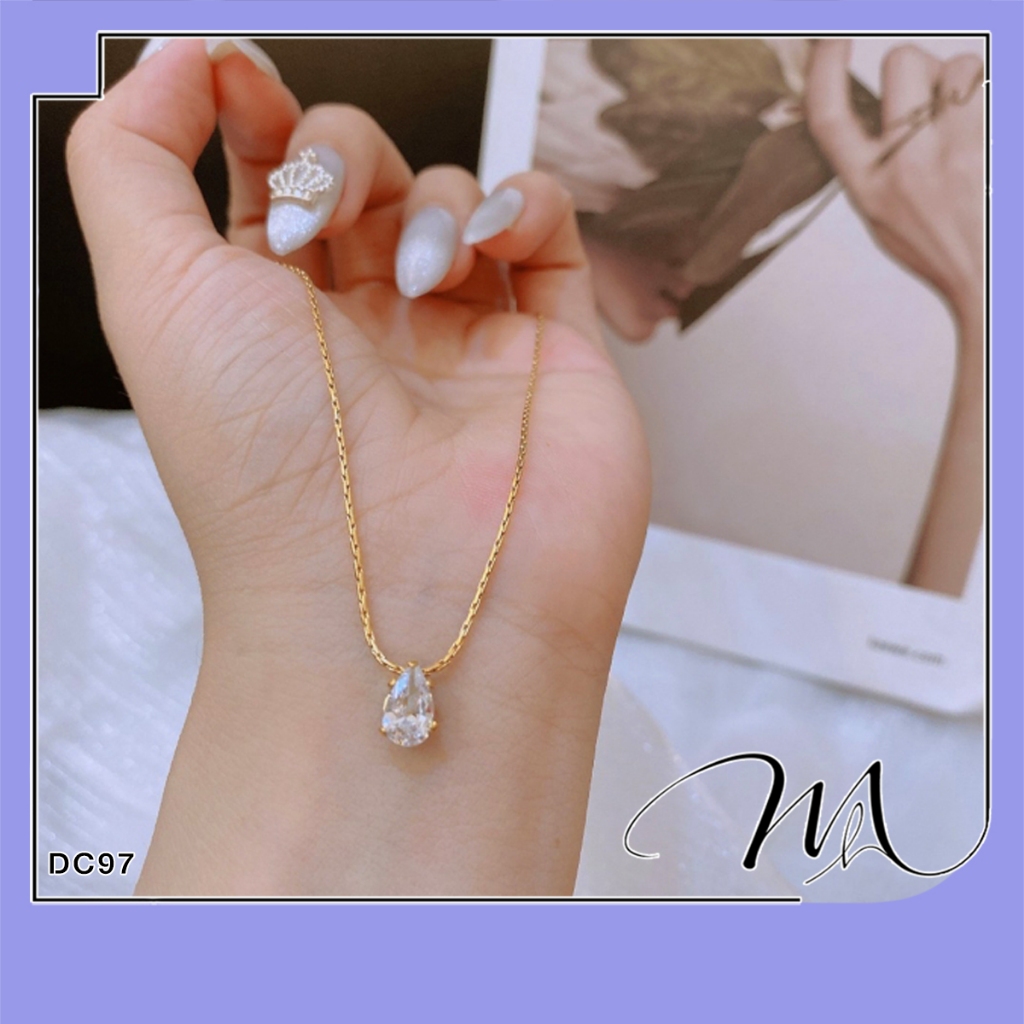 Dây chuyền nữ Titan đá giọt nước xinh xắn - Măng's House DC97
