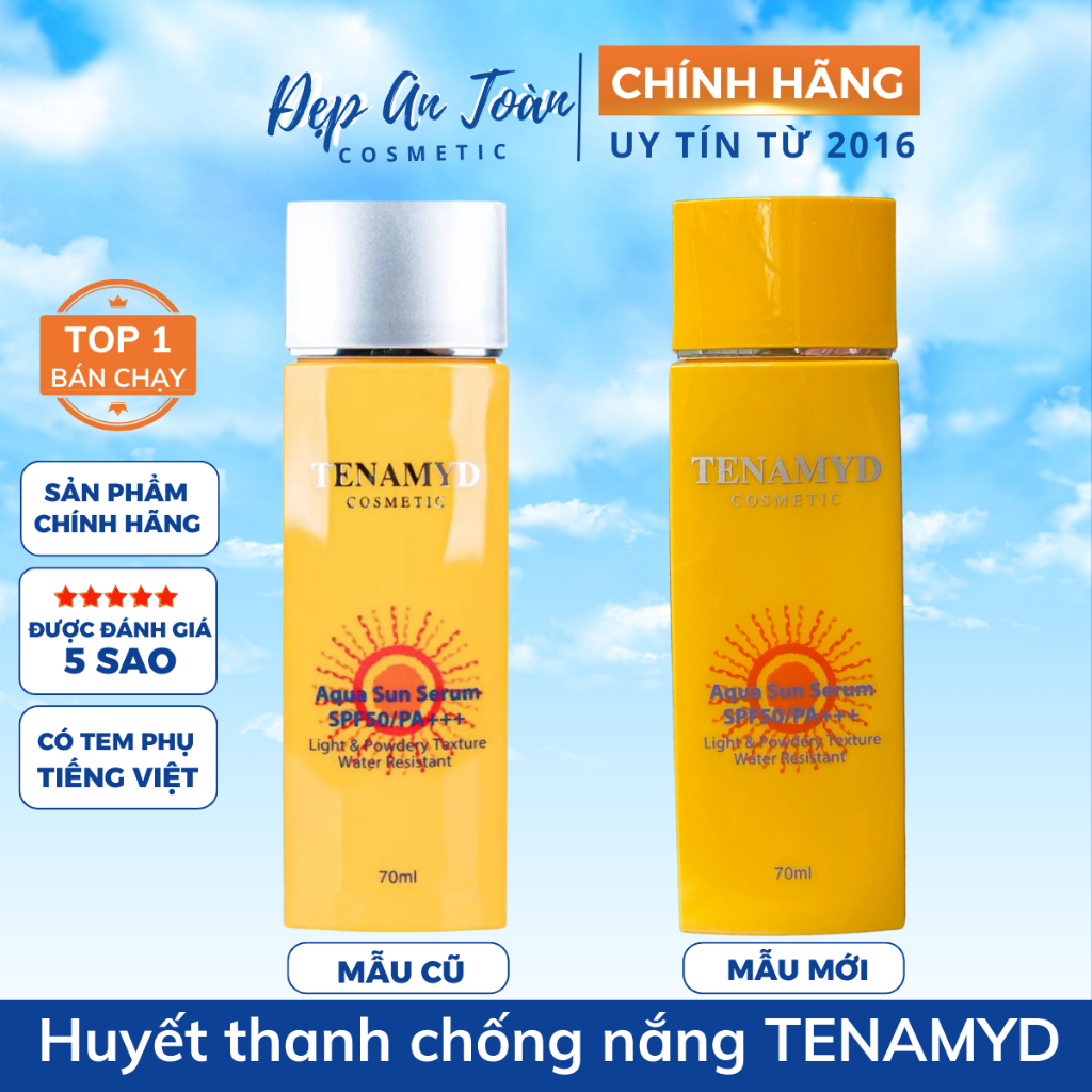 Tinh chất chống nắng dạng nước Tenamyd SPF 50/PA+++ (TENAMYD AQUA SUN SERUM SPF 50/PA+++)