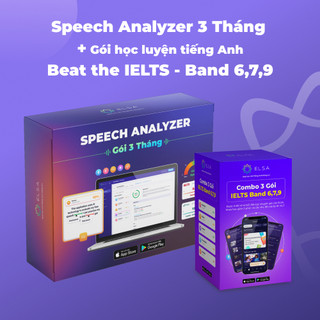 Combo Phần Mềm Speech Analyzer 3 tháng và trọn bộ Beat The IELTS band 6,7,9