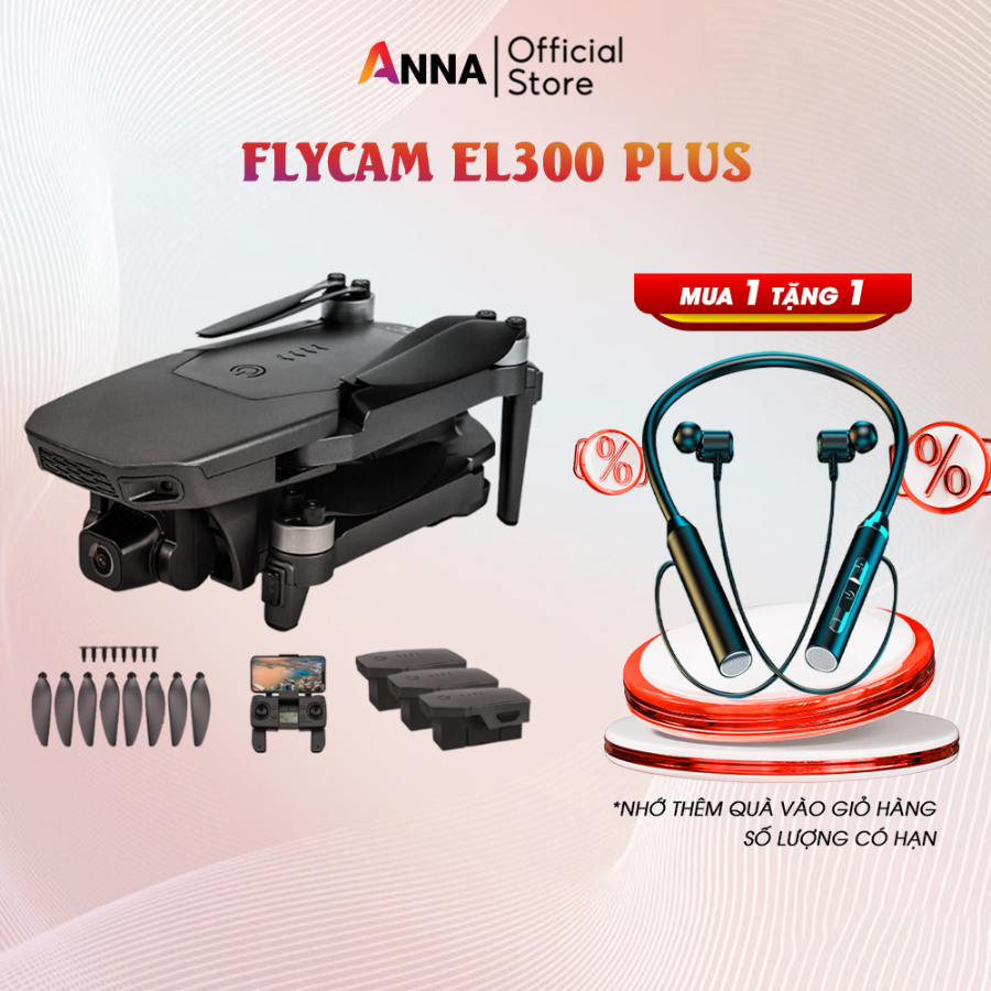 Flycam máy bay điểu khiển từ xa Flycam mini L300 PRO động cơ không chổi than, camera kép độ nét cao bảo hành 12 tháng