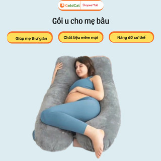 Gối Chữ U Cho Mẹ Bầu GOLDCAT Giúp Ngủ Ngon, Lưu Thông Máu Tốt Hơn Và Thoải Mái Khi Nằm