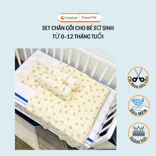 Sét Chăn, Gối Chống Giật Mình GOLDCAT Giúp Ngăn Ngừa Trẻ Lật Sấp Dùng Cho Bé Từ Sơ Sinh.